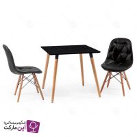 میز ناهارخوری دو نفره مربع لاریس لمسه پارچه ای