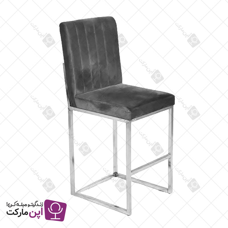 صندلی استیل فلزی نقره ای