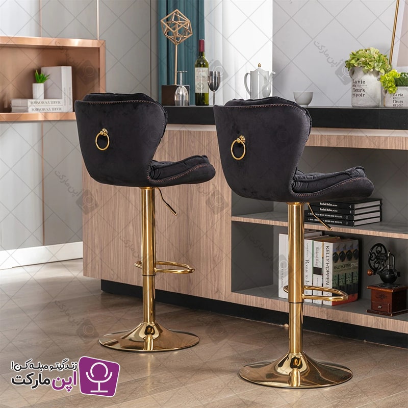 صندلی آشپزخانه جکدار طلایی