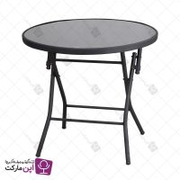 میز گرد تاشو فلزی